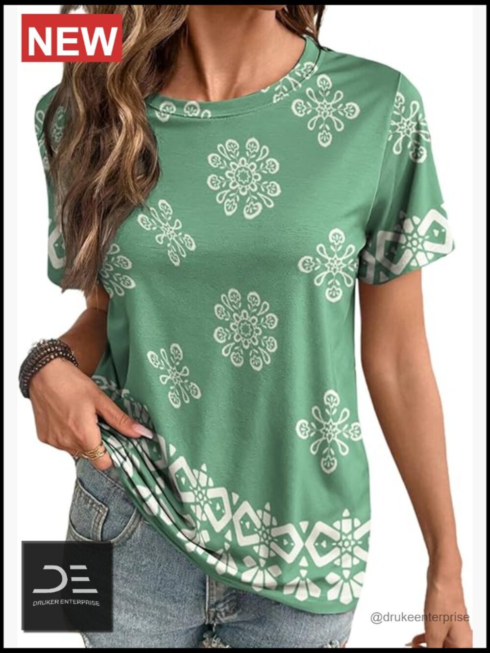 Short Sleeve Crewneck Women Graphic Tee Casual Pullover Top